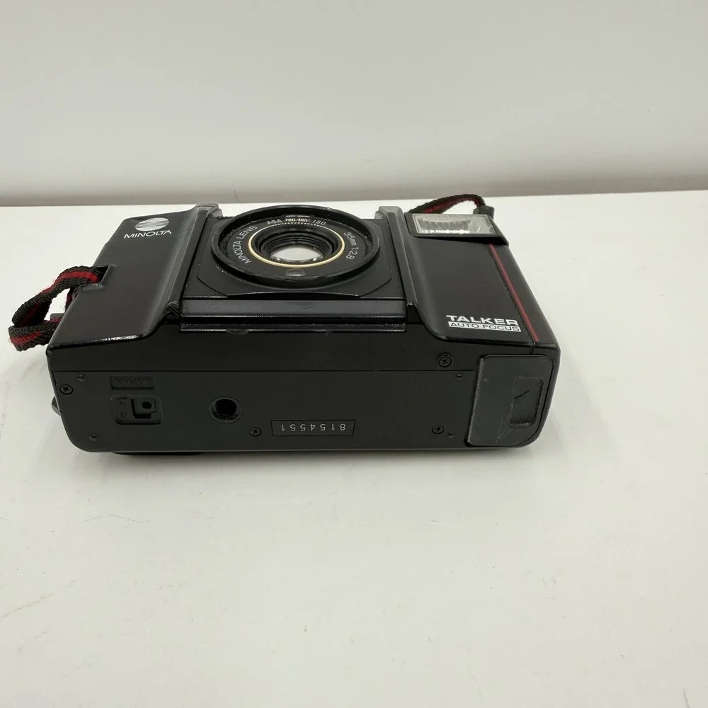 Minolta Talker AFSv 35mm Point Shoot Film Camera Autofocus Tested Working w Case